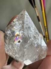 Large 2”+, 485 CT Raw Natural Herkimer Diamond DT Quartz RAINBOWS Middleville NY picture
