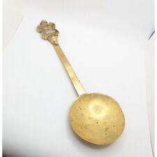Antique Bulldog Solid Brass Spoon Utensil Serving Heavy Hanging Rare Yale Univer picture