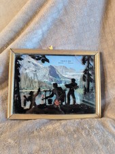 Vintage Palace Bar Missoula Montana framed reverse painted 1940 thermometer sign picture