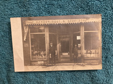 RPPC Dayton Ohio? Boot & Shoe Store Front Owner Harlow Shoe Glove Rubbers c1910 picture