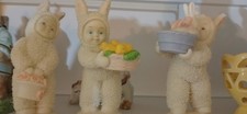 Vintage X3 Holiday Easter Bunny Statue Collection Decoration Nostalgia 80s picture
