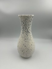 Vintage Holland Mold White Blue Speckled Bud Vase MCM JAS 1977 Ceramic 10