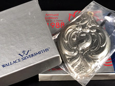 WALLACE 1988 STERLING GRANDE BAROQUE PARTRIDGE CHRISTMAS ORNAMENT SEALED BOX COA picture