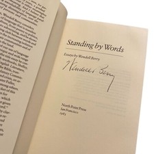 Wendell Berry Signed 1983 Edition “Standing By Words” Paperback Book KY Poet picture