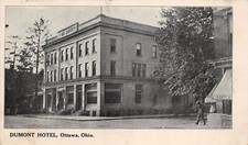 J70/ Ottawa Ohio Postcard c1910 Dumont Hotel Building Putnam County 350 picture