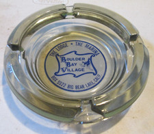 VINTAGE BOULDER BAY VILLAGE LODGE MARINA BIG BEAR LAKE CALIFORNIA ASHTRAY BOAT picture