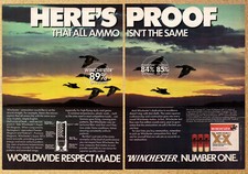 Winchester Super Double X Magnum Duck Hunt- 2 Page Vintage Print Ads Poster 1984 picture