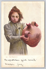 Vintage Napoli Postcard 337 Tipi Napoletani Neapolitan Girl Water Jug picture