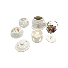Vintage Potpourri Holder Warmer Lot 80s Taiwan R.O.C Fragrance Cottagecore Decor picture