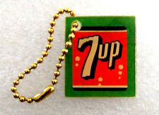 Vtg 1960s Fresh with 7up Vari-vue Flicker Soda Advertising Key Chain NOS New  picture