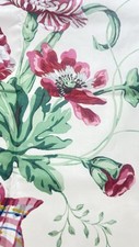 2  Scalamandre fabric- LILIBET- Printed- V 35” H” x  H 26“- Color ScarleOn White picture