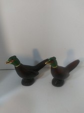 Avon Leather Pheasant Bottle Empty 8x7x2.5 Inches Aftershave Decanter 2x picture