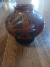 Vintage Mata Ortiz Pottery Enrique Olivas Hand Made Vase Artist Signed Pot Mex. picture