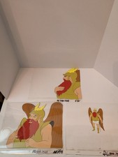 Vintage Flash Gordon Prince Vultan Animation Art Cel 1979 Filmation Lot Of 3 picture