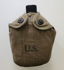 Original WWII American US Canteen/Flask And Carrier 1943-1944 picture