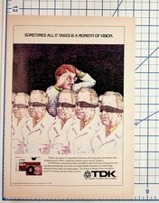 Vintage 1981 TDK Super Avilyn Cassette Video Tape Magazine Ad Electronics picture