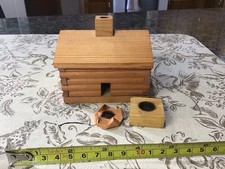 Vintage Paine’s Log Cabin Cone Incense Burner FIR CEDAR Auburn MAINE Souvenir picture