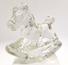 Crystal Rocking Horse Candle Holder Heavy~Henriksen Imports of San Francisco picture