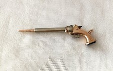 antique English silver and 9k gold miniature pistol pencil holder picture