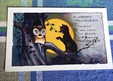 Vintage/Antique Halloween Postcard By Whitney Worcester, Mass. picture