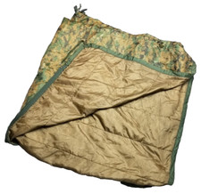 US Military USMC Poncho Liner WITH ZIPPER  Woobie Blanket WOODLAND MARPAT GC picture