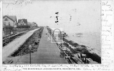 1906 Boardwalk Looking North Rehoboth Beach Delaware DE - Reprint picture