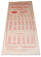 1929 READING COMPANY PHILADELPHIA SPRING HILL PENNSYLVANIA PUBLIC TIMETABLE picture