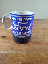 Ford “Genuine Parts – Sales & Service” Ceramic Coffee Mug Promotional With Tire  picture