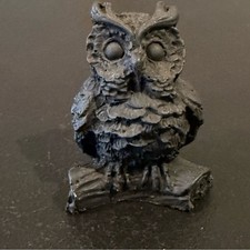 Unique Vintage Deco Small Owl Stone Figurine EUC picture