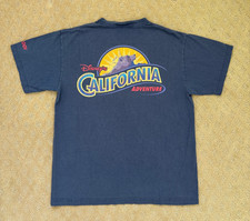 Rare vinatge Disney's California Adventure promo shirt 2001, blue, Size M picture