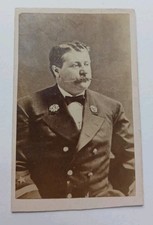 JAMES FISK CIRCUS TO ROBBER BARON LOVE TRIANGLE MURDER VICTIM CDV PHOTO picture