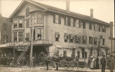Willimantic CT Melony Block fire OUTSTANDING c1908 Real Photo Postcard bhn picture