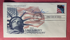 SIGNED TOM MONAGHAN FDC AUTOGRAPHED FIRST DAY COVER - DOMINOS PIZZA FOUNDER picture