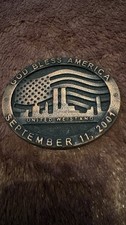 9/11 Anniversary Memorial Medallion Recycled Steel World Trade Center 2001 picture