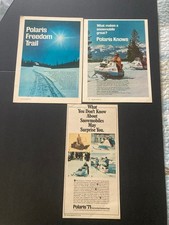 LOT 3 CANADIAN POLARIS SNOWMOBILE SKIDOO AD CANADA  1968 1969 1971 picture