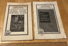 2 Vintage 1930s US Department of Agriculture Farmers Bulletins-Canning/Flowers picture
