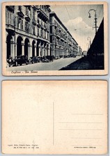 Continental Cagliari Italy Via Roma Street View Cars Buildings Postcard picture