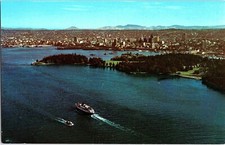 Postcard Canada British Columbia Vancouver Aerial View Of Harbour Park & City picture