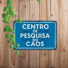 Vintage Centro De Pesquisa Do Caos Tin Metal Signs Home Décor 8x8 picture
