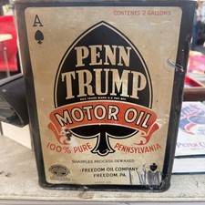 Vintage Penn Trump Motor Oil  2 Gallon Empty Can Classic 1936 Rare picture