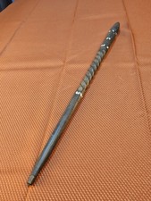 Vtg hand carved wood mother of pearl  pointer, Wand 16