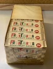 1920's FRUIT TARTS SOUR FRUIT CANDY Dead Stock Advertising Box W/24 Pkgs 5Cents picture