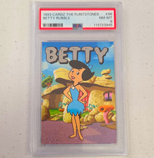 CARDZ 1993 The Flintstones #96 Betty Rubble PSA 8 Graded Trading Card picture