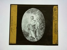 Antique Magic Lantern Slide “Young Woman” by J. H. Fragonard picture
