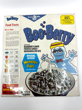 Vintage 1980 General Mills Boo Berry Monster Cereal Box Vinyl Figure Toys Offer picture
