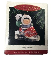 Hallmark Vintage 1995 Frosty Friends #16 Ornament/ Box Snowmobile Ice Flo picture