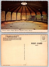Pawnee Indian Village Museum Kansas Earth Lodge Archaeology Postcard picture