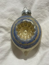 RARE George Franke Double Indent Reflector Mica Confetti Glass Ornament picture