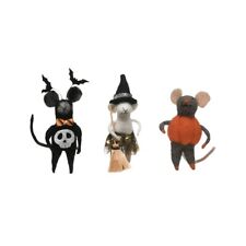 Creative Co-Op Wool Felt Mouse w/Halloween Costume Pick Black, Witch or Pumpkin picture