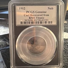 1912 PCGS Certified Genuine Coal Recovered from RMS Titanic picture